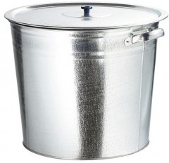 Бак для воды оцинкованный с крышкой (крышка с ручкой) 20 л, без крана Россия 67548