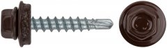 Шурупы кровельные со сверлом 4.8 х 28 коричневый 100шт , RAL 8017 XВАТ 23515-0