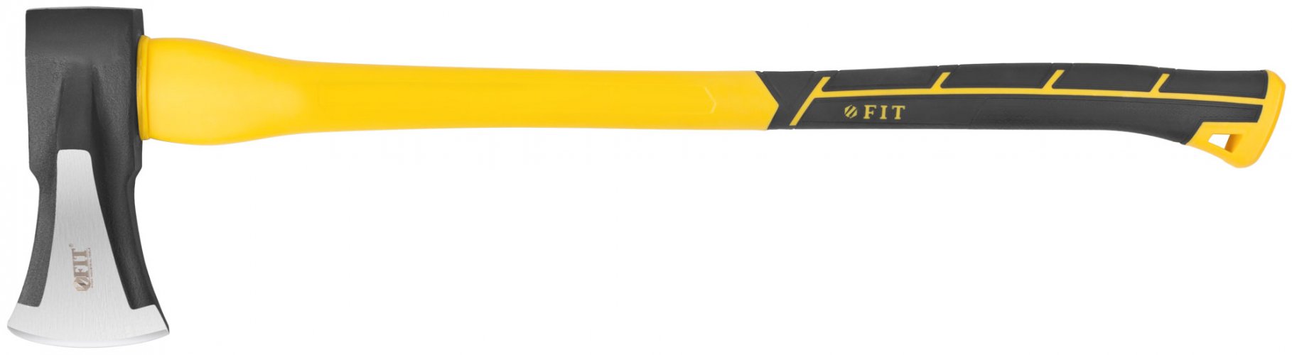 Топор-колун "ушастый" кованый, фиберглассовая длинная ручка 800 мм, 3000 гр. FIT 46176
