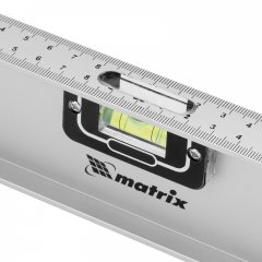 Уровень алюминиевый "Рельс", 1200 мм, 3 глазка (1 поворотный) Matrix 34032