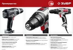 Сетевая дрель-шуруповерт ЗУБР ДШ-М1-400-2 К