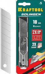 Лезвия сегментированные сменные SOLINGEN (5 шт; 18 мм; 8 сегментов) KRAFTOOL 09605-18-S5_z02