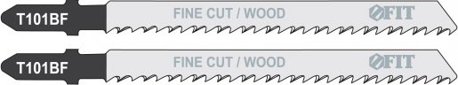 Полотна по дереву, Bimetal, шлифованные под свободным углом зубья, 100/74/2,5 мм (T101BF), 2 шт. FIT 40955