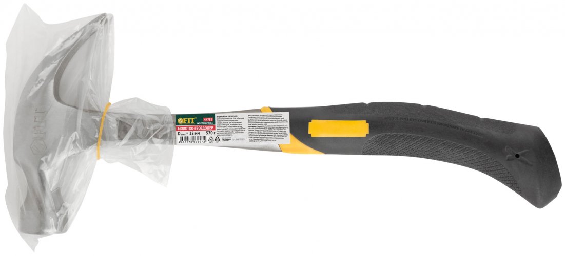 Молоток-гвоздодер, цельнометаллический 32 мм, 570 гр. FIT 44792