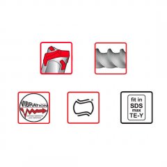 Бур SDS_max 20,0 х320 х200 TURBO4-резца, KEIL, ( 1270200320 )