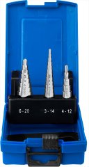 Набор ступенчатых сверл по сталям и цветным металлам (3 шт; 3-20 мм; Р6М5) ЗУБР 29670-3-20-H3_z01