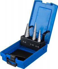 Набор ступенчатых сверл по сталям и цветным металлам (3 шт; 3-20 мм; Р6М5) ЗУБР 29670-3-20-H3_z01