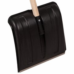 Лопата для уборки снега пластиковая, 350 х 350 х 1445 мм, деревянный черенок, Россия 6157452