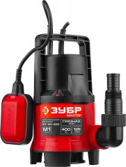 Дренажный насос ЗУБР 400 Вт для грязной воды НПГ-М1-400