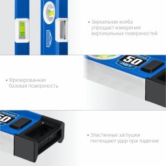 Мощный уровень ЗУБР Эксперт с зеркальным глазком, 1000 мм 34570-100