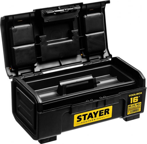 Ящик для инструмента STAYER TOOLBOX-16 пластиковый, Professional 38167-16