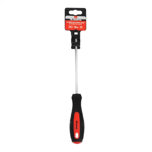 Отвертка Anti-Slip, SL6 х 150 мм, CrV, двухкомпонентная рукоятка Matrix 12222