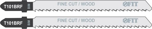 Полотна по дереву, Bimetal, шлифованные под свободным углом, реверс. зубья, 100/74/2,5 мм (T101BRF), 2 шт. FIT 40956