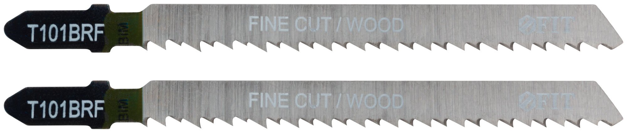 Полотна по дереву, Bimetal, шлифованные под свободным углом, реверс. зубья, 100/74/2,5 мм (T101BRF), 2 шт. FIT 40956