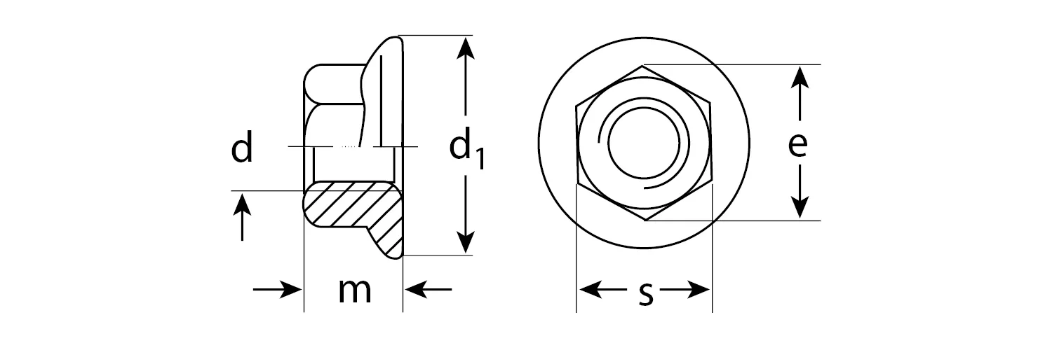 Гайка DIN 6923 с фланцем ЗУБР, M6, 14 шт, кл. пр. 8, оцинкованная, 303636-06