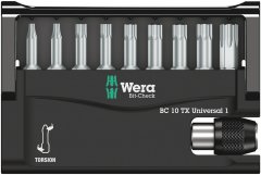 Набор бит Bit-Check 10 TX Universal 1, 10 предм., WERA, ( WE-056164 )