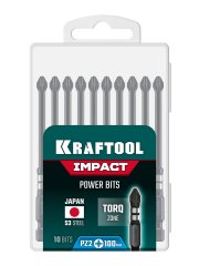 KRAFTOOL Impact PZ 2, 100 мм, 10 шт, ударные биты (26193-2-100-S10)