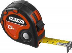 Рулетка MIRAX RX-3 7.5м / 25мм в двухкомпонентном пластиковом корпусе 34013-08-25