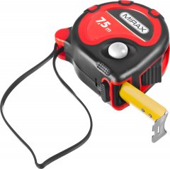 Рулетка MIRAX RX-3 7.5м / 25мм в двухкомпонентном пластиковом корпусе 34013-08-25