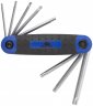 Набор ключей TORX складных Т10-Т40, в пластиковом корпусе, с чёрным фосфатным покрытием, CrV, 8 шт.
