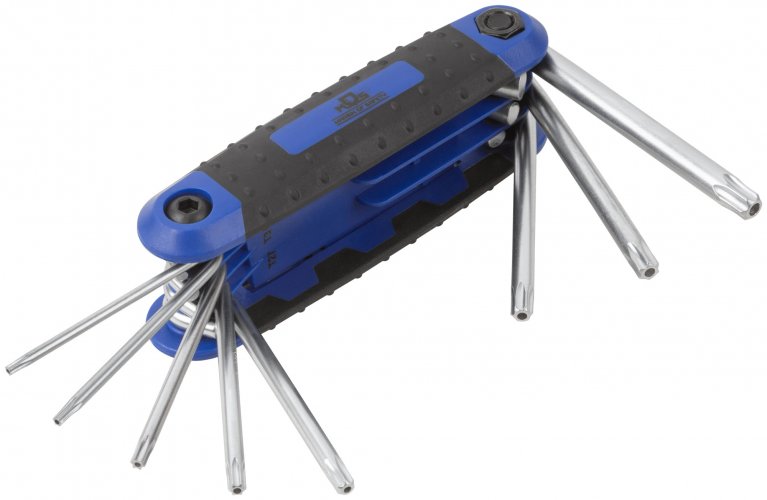 Набор ключей TORX складных Т10-Т40, в пластиковом корпусе, с чёрным фосфатным покрытием, CrV, 8 шт.