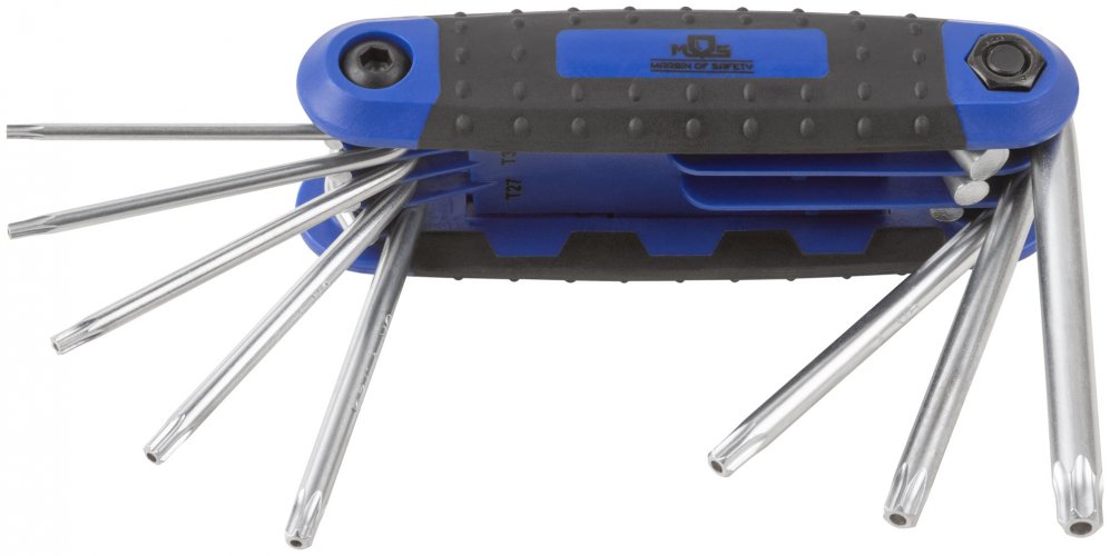 Набор ключей TORX складных Т10-Т40, в пластиковом корпусе, с чёрным фосфатным покрытием, CrV, 8 шт.