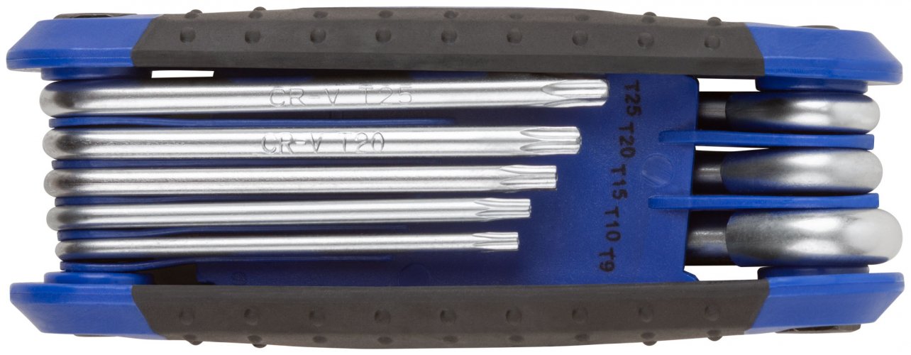 Набор ключей TORX складных Т10-Т40, в пластиковом корпусе, с чёрным фосфатным покрытием, CrV, 8 шт.