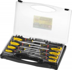 Набор отверток STAYER PROFESSIONAL PROTech Cr-Mo, отвертки 7шт, отвертка-битодержатель, биты 10шт 25133-H8_z02