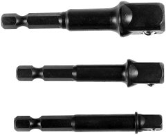 Набор адаптеров для торцевых головок KRAFTOOL Expert 65 мм, 3 предмета, 1/4", 1/2", 3/8" 26775-H3