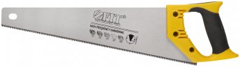 Ножовка по дереву, мелкий каленый зуб 13 ТPI, 3D заточка, пласт.прорезиненная ручка, 400 мм FIT 40474