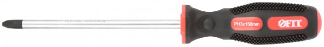 Отвертка "Универсал", CrV сталь, прорезиненная ручка 8х150 мм РН3 FIT 55118