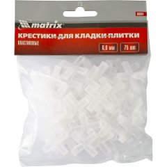 Крестики, 6 мм, для кладки плитки, 75 шт Matrix 88094