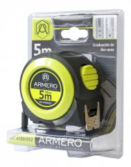 Рулетка с автоблокировкой, 5м/25мм, магнит, нейлон, ARMERO, ( A100/052 )