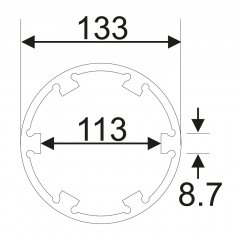 Головка для задней гайки дифференциала, d=133мм (MERCEDES, MAN) JTC-5261
