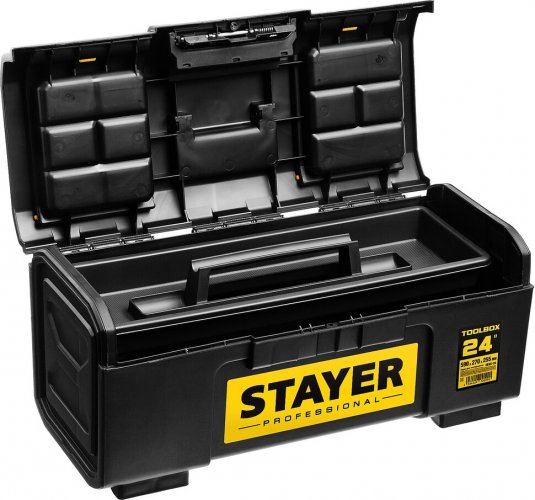 Ящик для инструмента STAYER TOOLBOX-24 пластиковый, Professional 38167-24