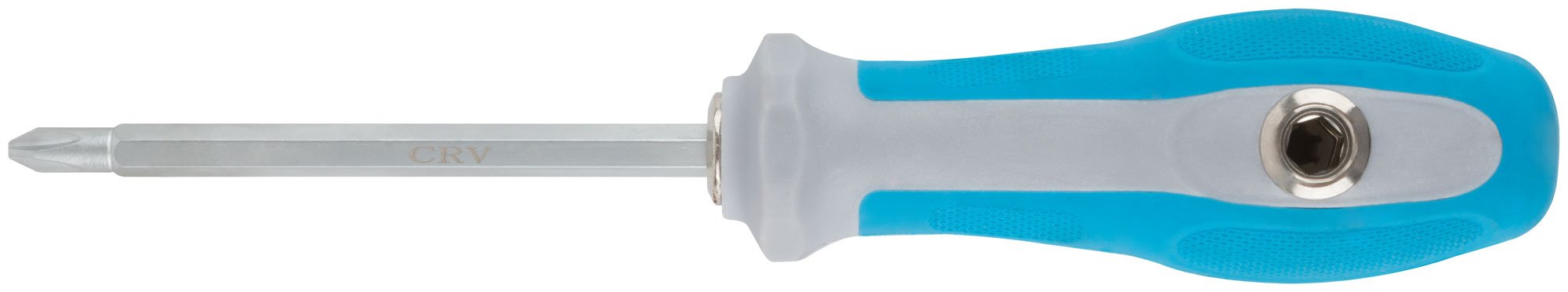 Отвертка с переставным жалом комбинированная, прямая и Т-обр., прорезиненная ручка, 6х120 мм PH2/SL6 MOS 56228М