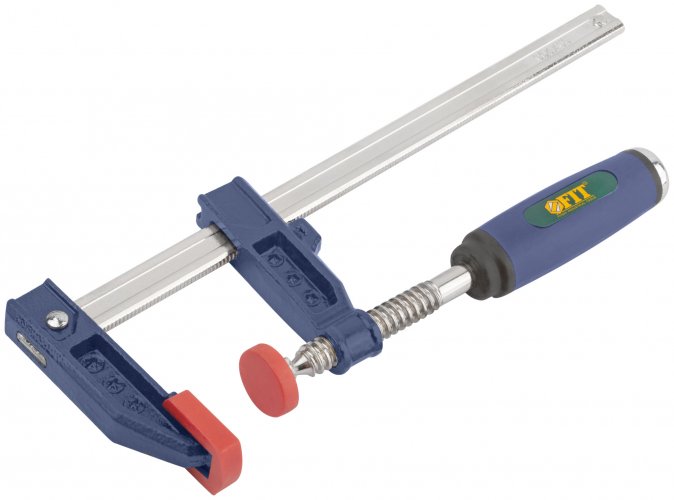 Струбцина тип "F" усиленная, мягкая ручка 50х200 мм FIT 59152