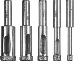 Набор алмазных трубчатых сверл по керамике (4-12 мм) 5 шт. ЗУБР 29850-H5