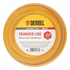 Леска для триммера, звезда, 2.4 мм х 15 м Denzel Россия 96173