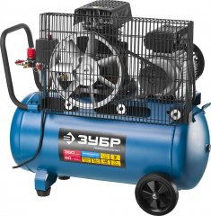 Воздушный поршневой масляный компрессор ЗУБР ПРОФЕССИОНАЛ 360 л/мин, 50 л, 2200 Вт, ЗКПМ-360-50-Р-2.2