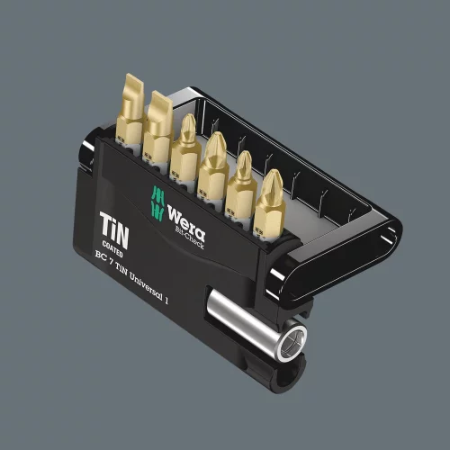 Набор бит Bit-Check 7 TiN Universal 1, 7 предм., WERA, ( WE-056285 )