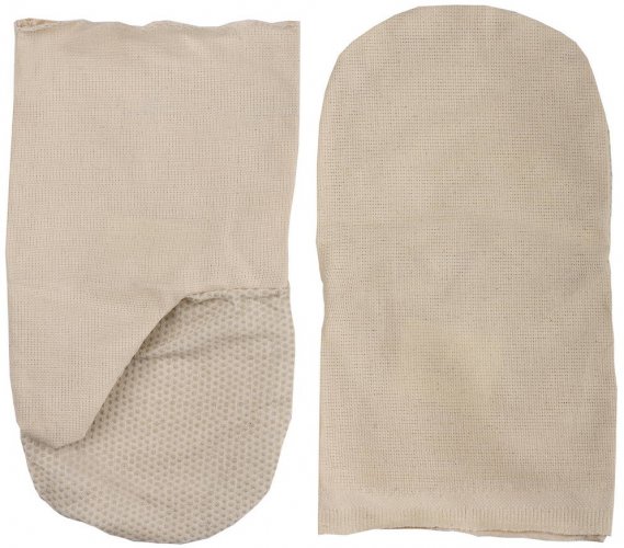 Хлопчатобумажные рукавицы, от мех. воздействий, двунитка с защитой от скольжения ПВХ, XL 11413