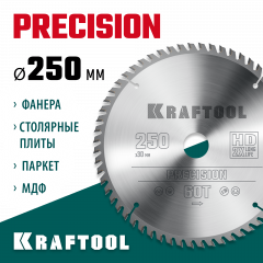 Диск пильный по дереву Precission 250x30 мм, 60Т KRAFTOOL 36952-250-30