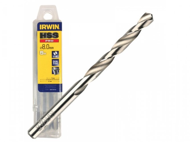 Сверло по металлу HSS PRO DIN-338 5 шт/уп 8,1 мм, IRWIN, ( 10502312 )