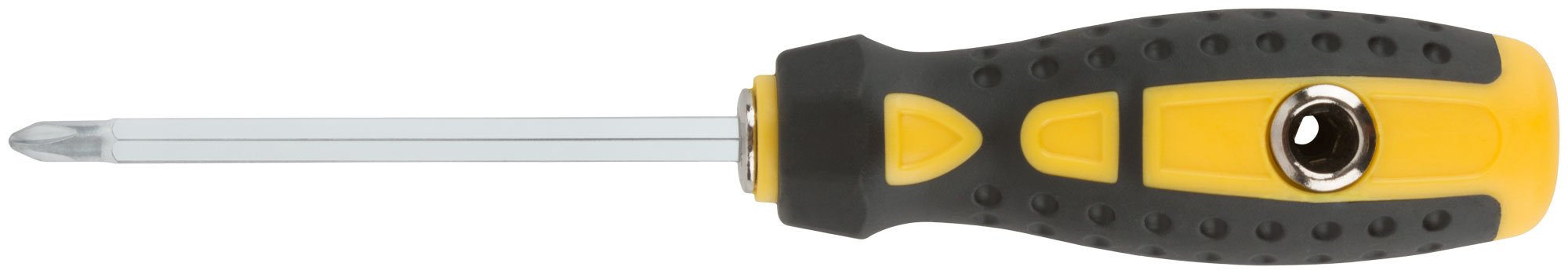 Отвертка с переставным жалом прямая и Т-обр., CrV сталь, прорезин.ручка, 6х130 мм РН2/SL6 FIT 56230