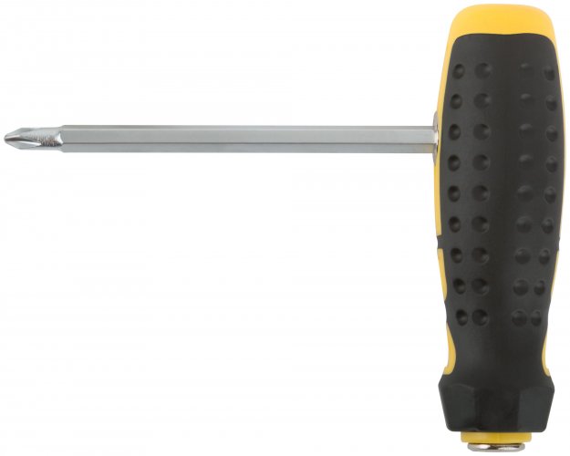 Отвертка с переставным жалом прямая и Т-обр., CrV сталь, прорезин.ручка, 6х130 мм РН2/SL6 FIT 56230