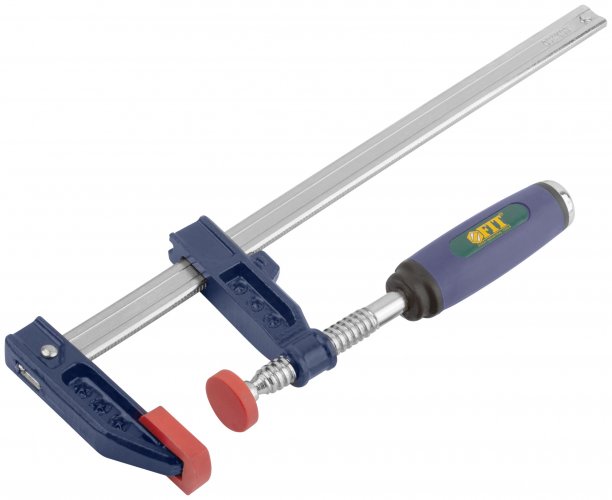 Струбцина тип "F" усиленная, мягкая ручка 50х250 мм FIT 59153