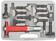 Набор рихтовочный, держатель, обрезиненная ручка, сменные бойки, 10 шт, пластиковый бокс Matrix ( 13510 )