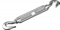 Талреп STAYER DIN 1480, крюк-крюк, М10, 6 шт, оцинкованный, 30525-10