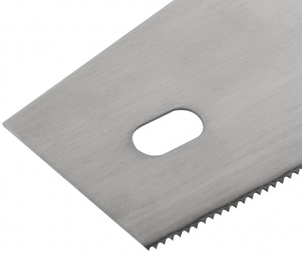 Ножовка по ламинату, мелкий каленый зуб 12 ТPI (шаг 2 мм), заточка, пласт.прорезиненная ручка 350 мм FIT 40478